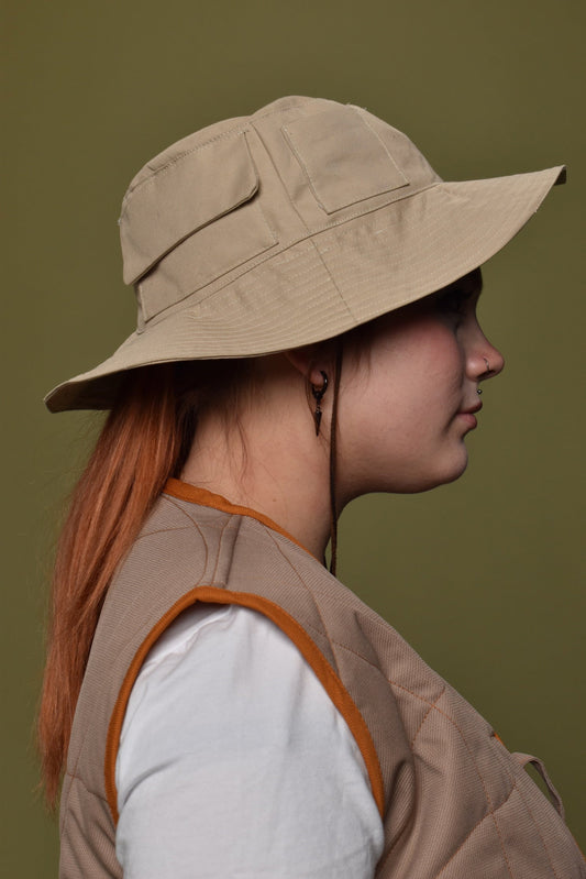 Gabardine Utility Stash Bucket Hat